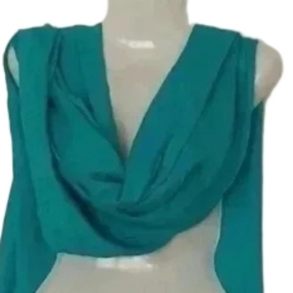 very large turquoise color scarf